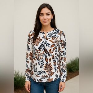 C&e Boho western style ruffle back top small